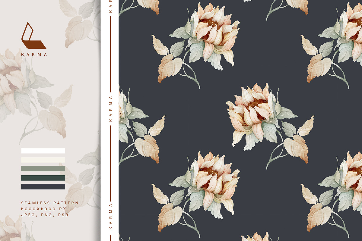 4-in-1 Floral Pattern Bundle, a Pattern Graphic by Karma (Photo 30 of 43)