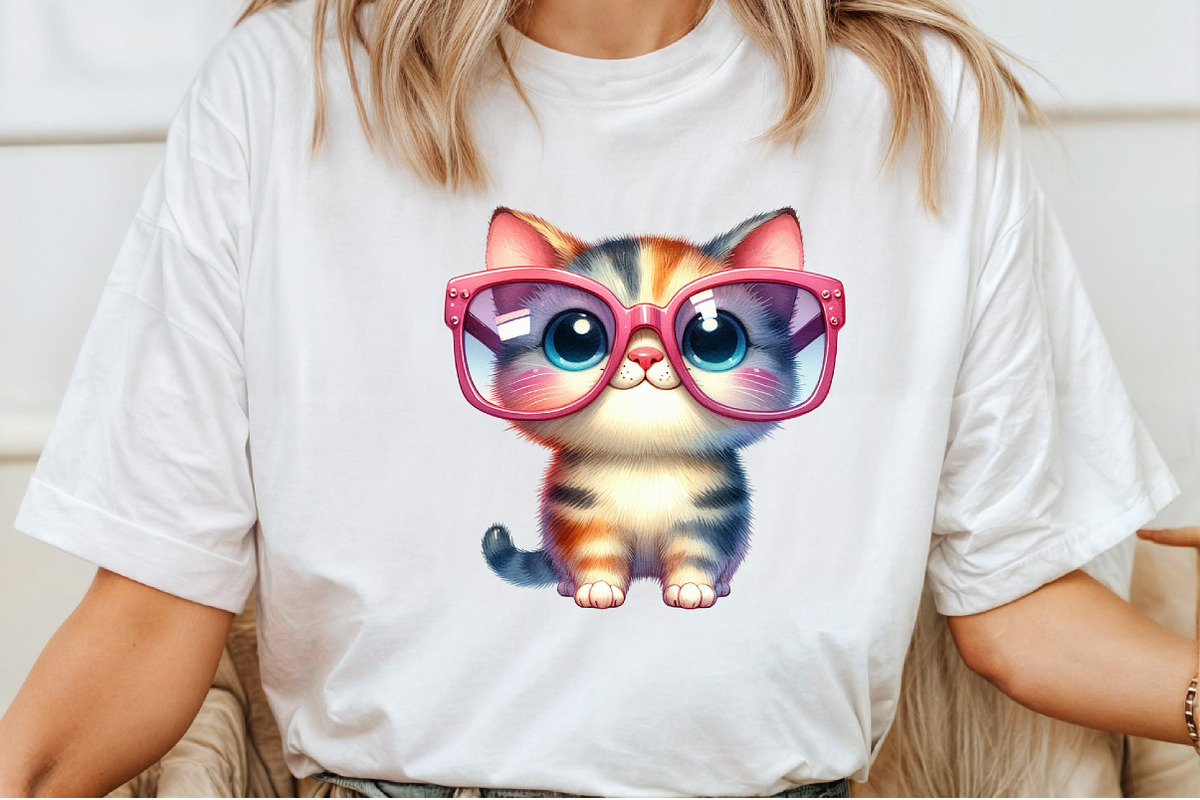 Funny Cat Clipart Bundle, a Decorative Illustration by Pixels.Craft (Photo 7 of 7)