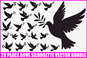 Flying Dove Vector Collection, an Illustration by musafir_fashion (Thumbnail 1 of 21)