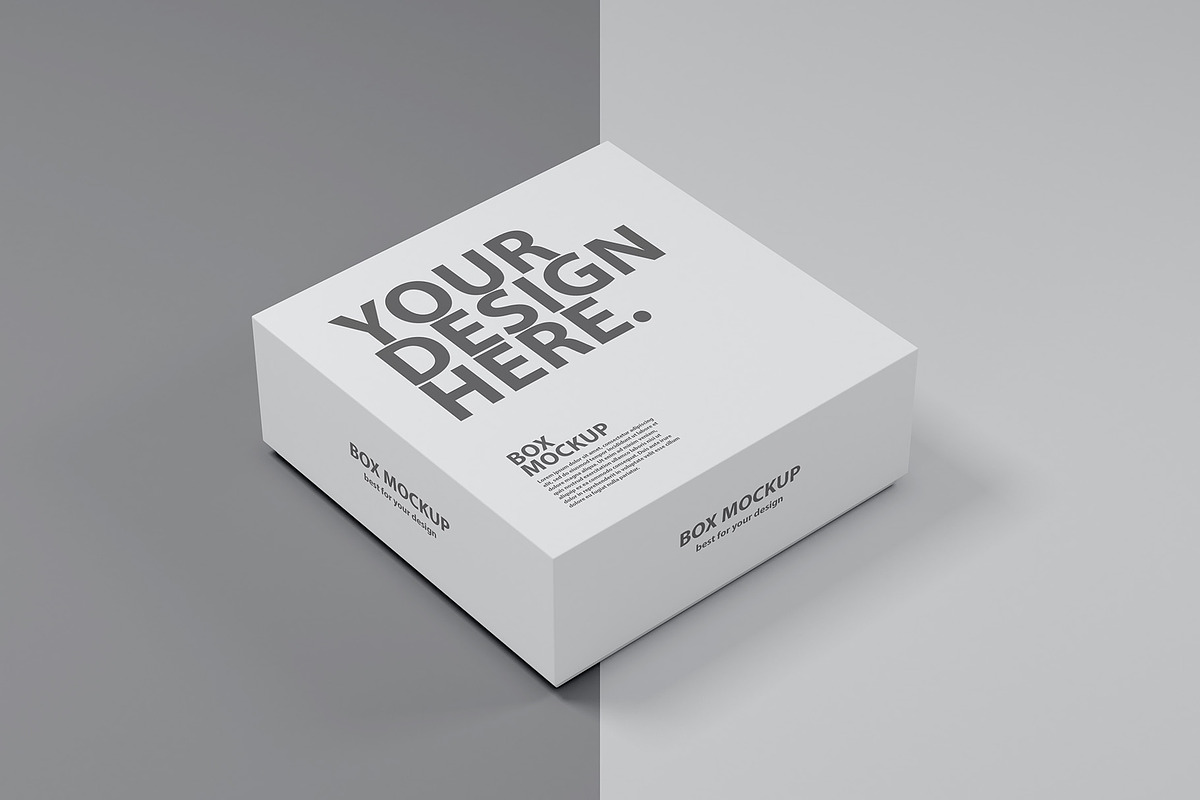 Square BOX PSD Mockup, a Packaging Mockup by GreatFruit (Photo 2 of 5)