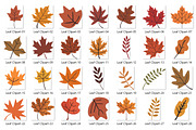 Autumn Leaves Clipart Bundle, a Seasonal Illustration by Whimsy Brush Studio (Thumbnail 2 of 9)