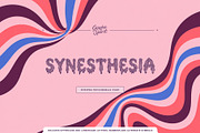 Synesthesia Striped Psychedelic Font, a Sans Serif Font by Graphic Spirit (Thumbnail 1 of 8)