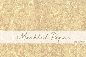 Hand Marbled Paper Endpaper