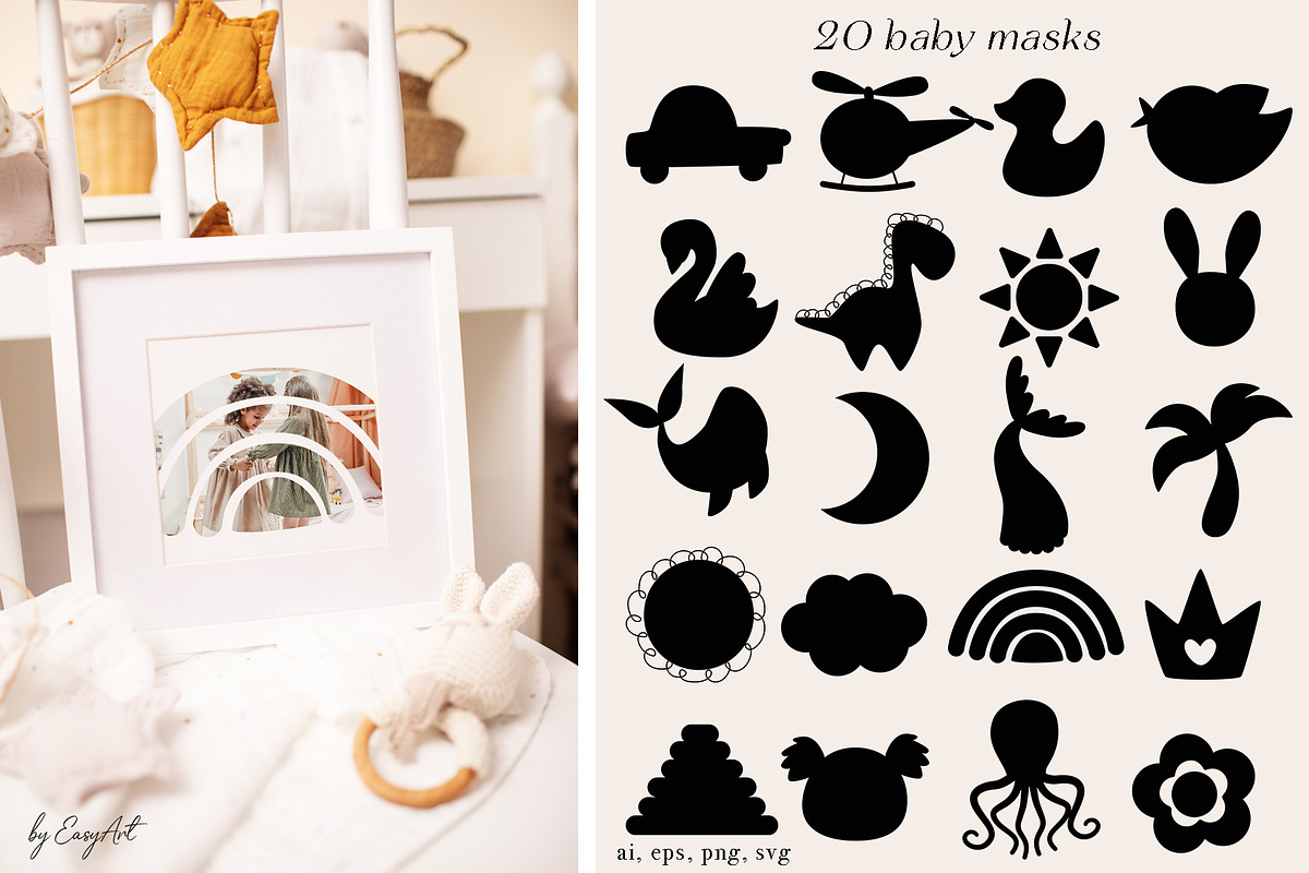Abstract Masks Shapes Collection, a Graphic by EasyArt (Photo 10 of 11)