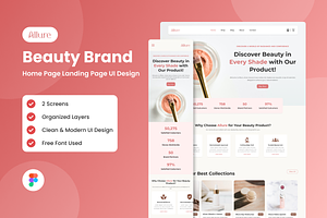 Beauty Brand Web Landing Page