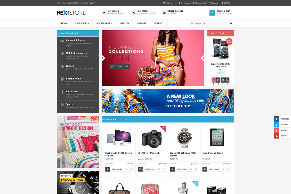 Magento Nextstore PSD File, a Websites & App Template by Puzzthemes