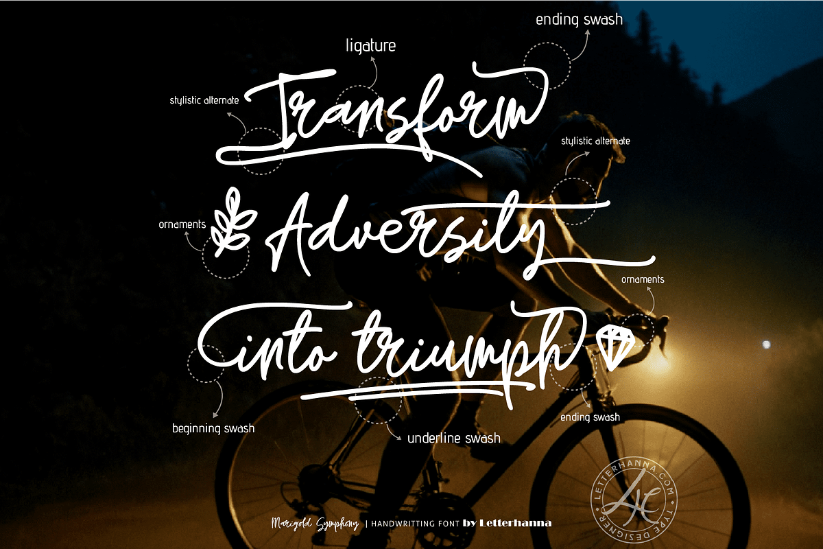 Marigold Symphony Wedding Font, a Handwritten Font by Letterhanna Studio (Photo 4 of 16)