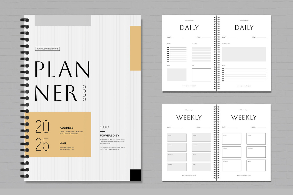 Planner Template Layout, a Stationery Template by MightyDesign (Photo 1 of 7)