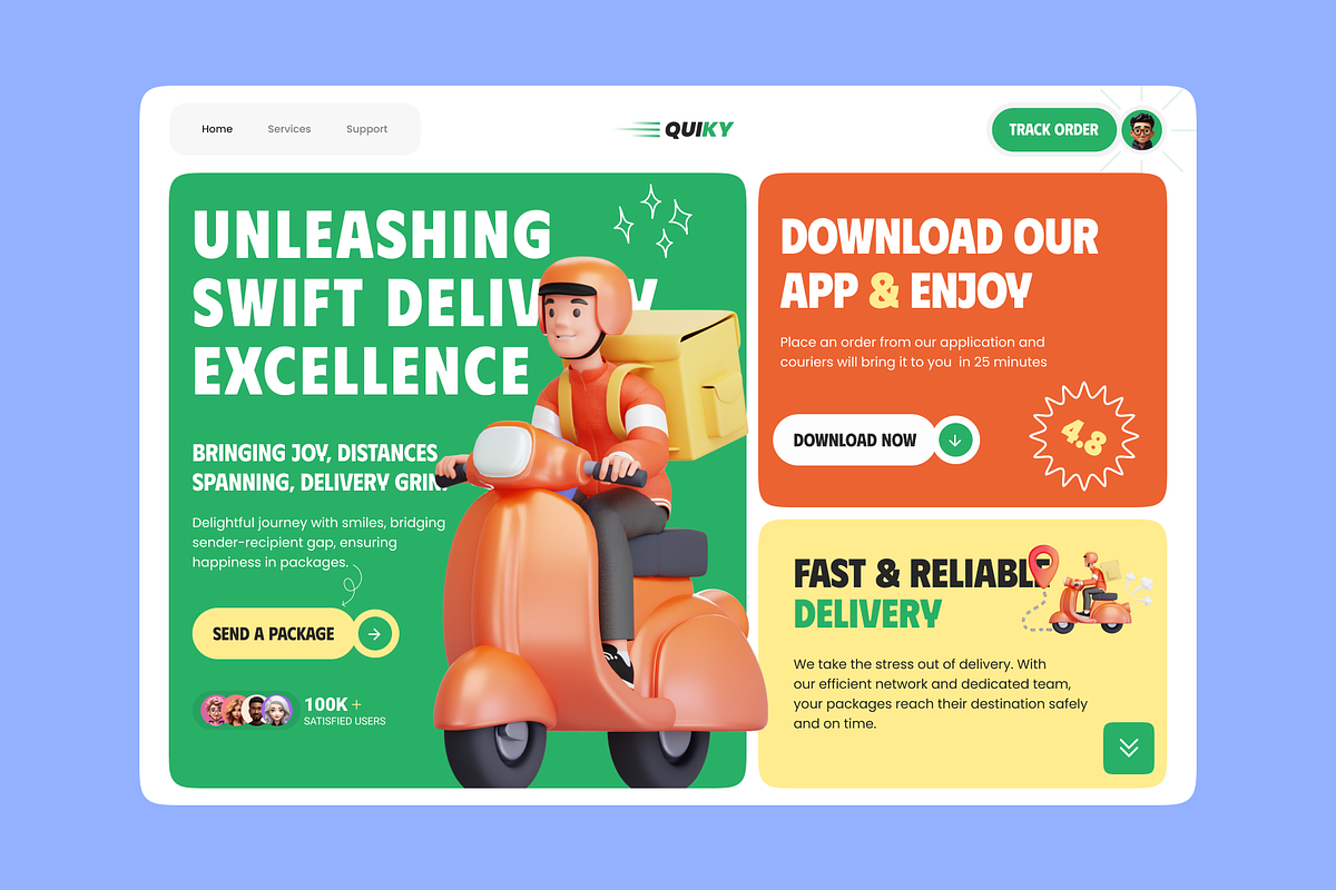 Website Hero Section Modern UI Kit, an UI Kit Template by nwdigitalstore (Photo 4 of 6)