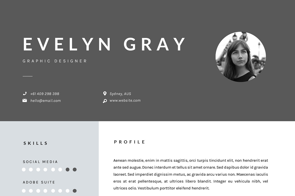 3 Page Resume Template | INDD + DOCX, a Resume Template by BlackDotResumes (Photo 5 of 6)
