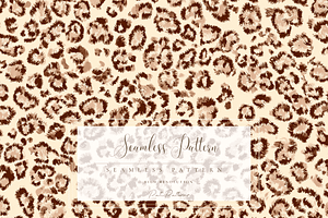 Leopard Seamless Pattern Sepia Tones, a Pattern Graphic by Pati Charm Studio