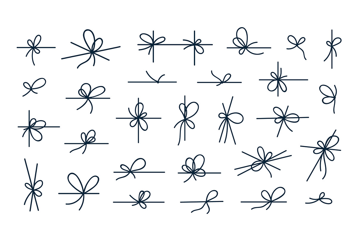 String, rope bows with knots set, an Object Illustration by Good Studio (Photo 2 of 3)
