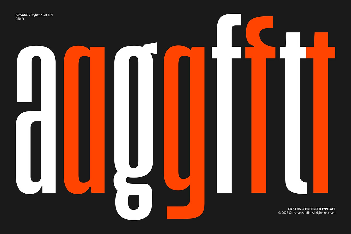 GR SANG - Condensed Display Typeface, a Sans Serif Font by Garisman Std (Photo 5 of 16)