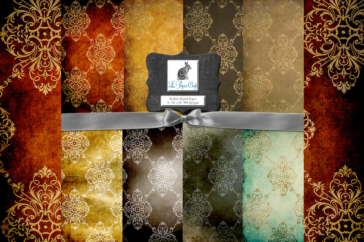 Vintage Damask Background Patterns