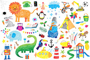 Vector childhood doodle set 2, an Object Graphic by artnLera (Thumbnail 2 of 3)