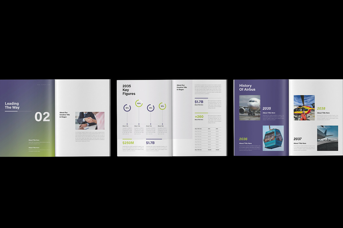 Airbus Annual Report Template_CANVA, a Brochure Template by TemplateFolio-Shop (Photo 7 of 12)