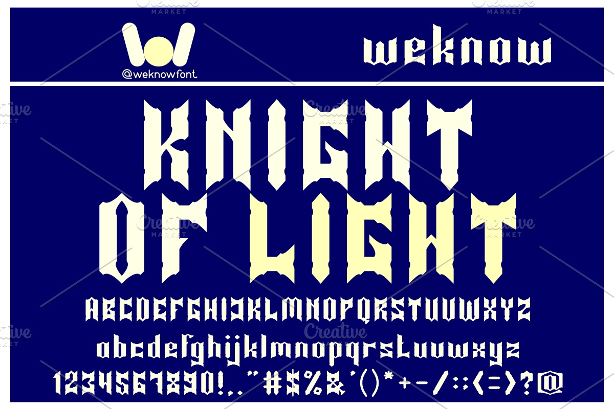 Knight of light font, a Font by weknow (Photo 1 of 5)
