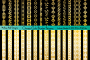 Ornate Gold Border Patterns, a Pattern Graphic by Melissa Held Designs (Thumbnail 1 of 3)