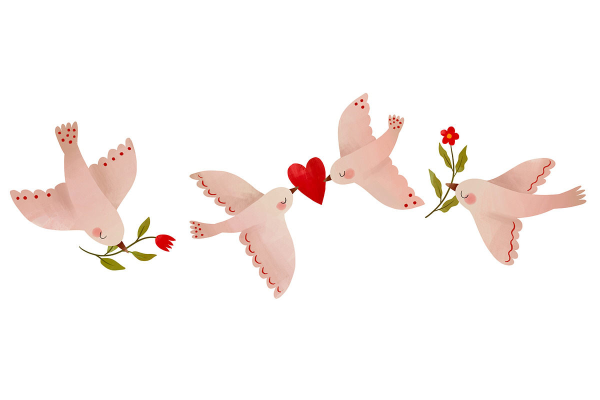 Peace Dove Clipart Set, Anti War, an Object Graphic by the_myro (Photo 2 of 6)