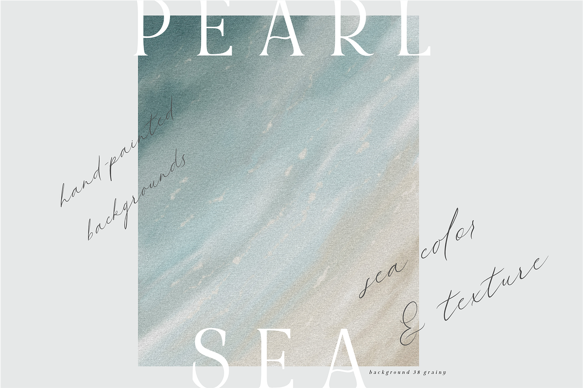 PEARL SEA - hand-painted backgrounds, a Background Graphic by Youksy (Photo 3 of 18)
