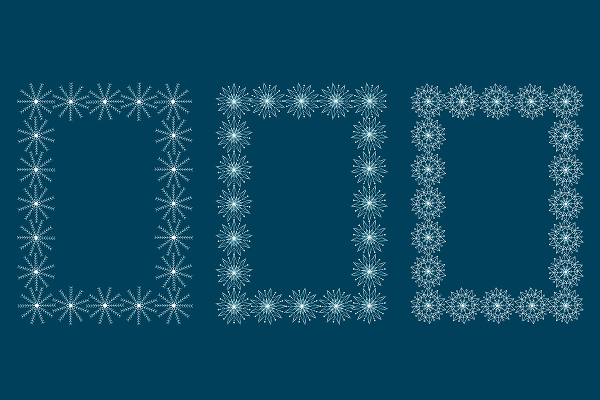Rectangular frames of snowflakes, a Decorative Illustration by Tati_Kli (Photo 1 of 4)