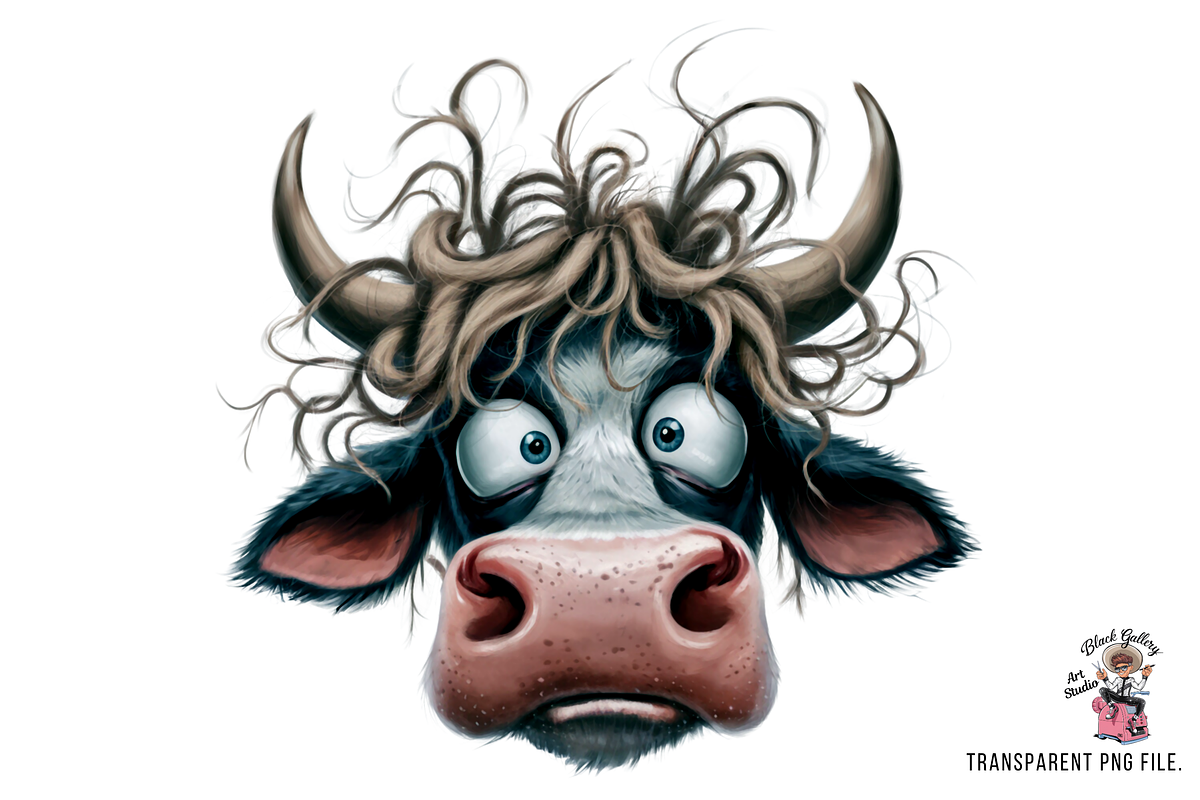 Comics Cow Clipart Bundle, a Graphic by Clipart Bloom (Photo 8 of 12)