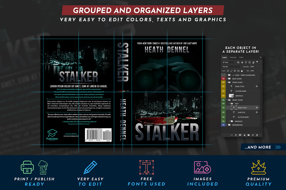 Editable Book Cover Template