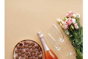 Valentines Day concept, flatlay, a Food & Drink Photo by Fascinadora
