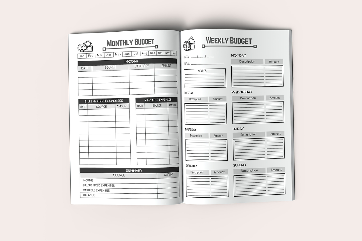 One Year Financial Budget Planner, a Templates & Theme by KDPISH (Photo 3 of 5)