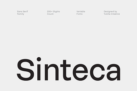 Sinteca Sans Serif, a Sans Serif Font by Yukita Creative