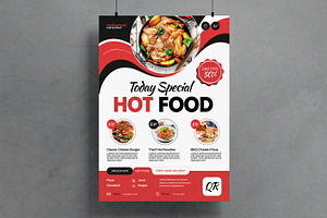Hot Food Menu Template, a Flyer Template by MightyDesign