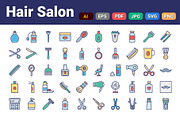 Hair Salon Vector Icon | AI | SVG, a Solid Icon by Vector Portal (Thumbnail 1 of 4)