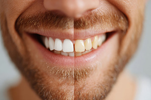 Before and after teeth whitening comparison, a Health & Medical Photo by AlyaAnd