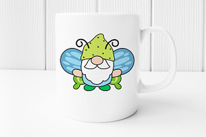 Gnomes Butterfly Filled Clipart