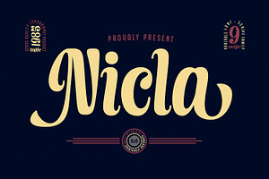 Nicla - Beautiful Script Family