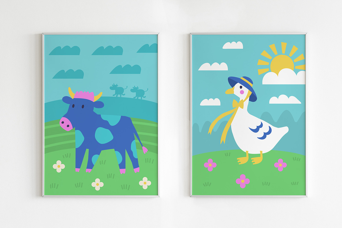 Cute Farm. Prints and patterns set, an Animal Illustration by Oliana Moroz (Photo 13 of 21)
