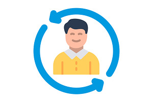 Rotation Flat Icon, a Duotone Icon by Pexelpy