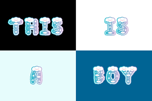 Rainbow Sky - SVG Color Cute Font