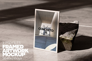 Framed Artwork Mockup – Concreto 3