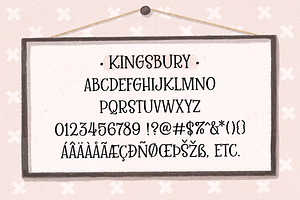 Kingsbury, A Darling Serif Caps Font