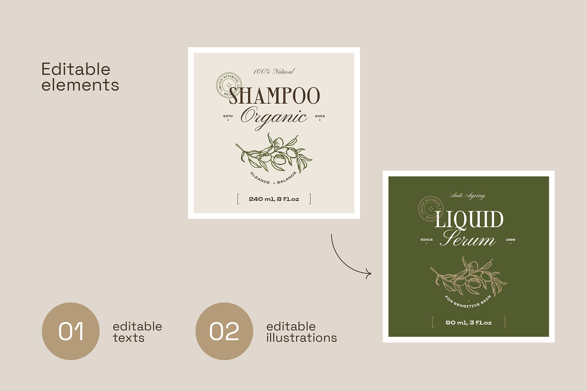 Cosmetics Label Collection, a Print Template by iStar Design (Photo 10 of 10)
