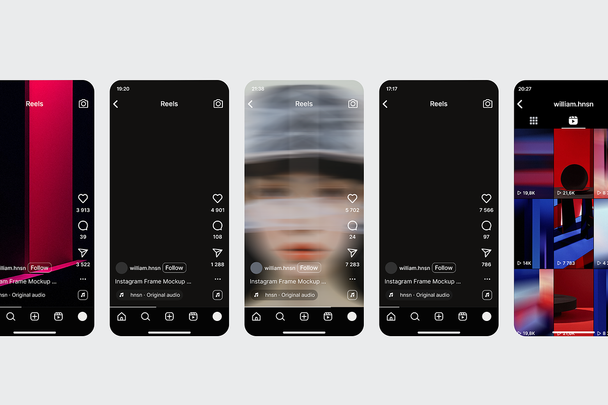 Instagram Frame Mockup Kit 2024, a Social Media Template by William Hansen (Photo 7 of 7)