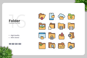 Folder Colored Icons, an Icon by Upnowgraphic