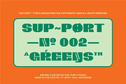SP GREENS Font Display, a Sans Serif Font by Sup.Port Studio (Thumbnail 9 of 13)