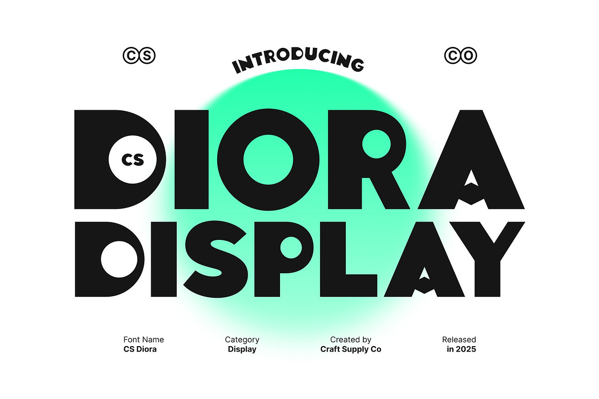 CS Diora – Bold Display Font, a Sans Serif Font by Craft Supply Co. (Photo 1 of 8)