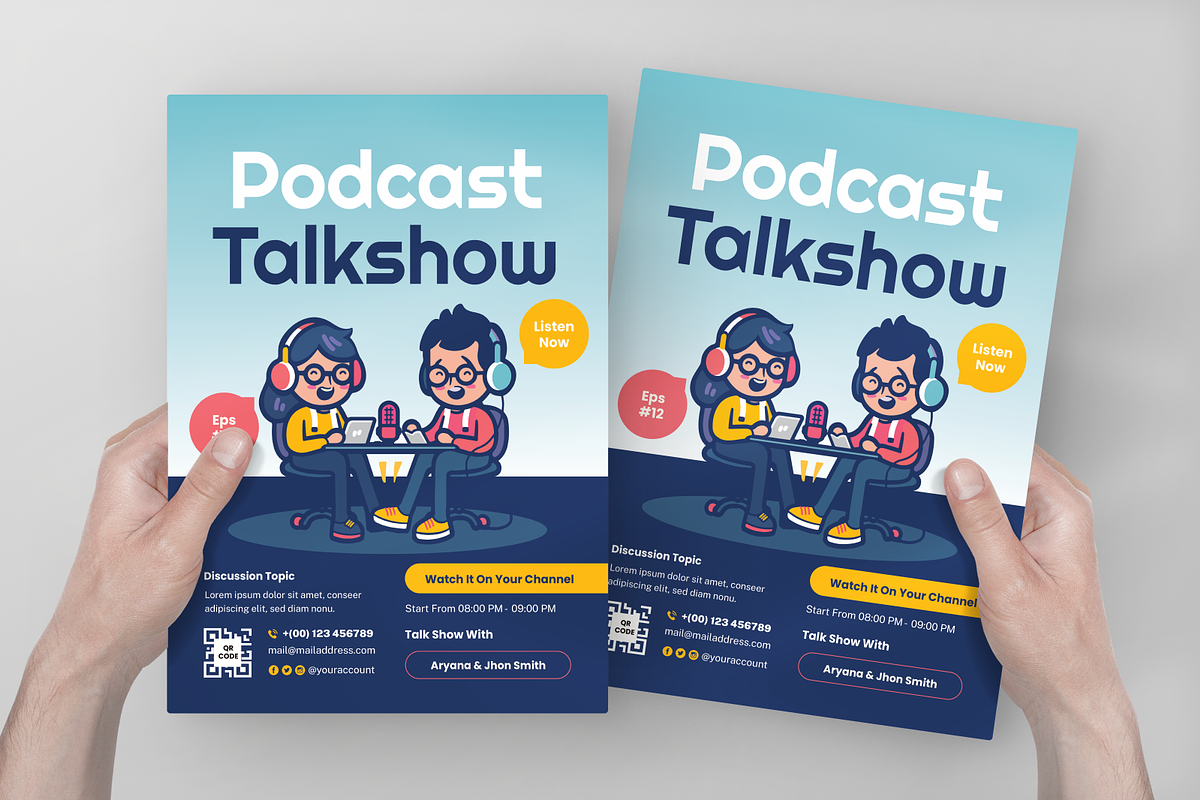 Podcast Talkshow Flyer, a Flyer Template by Annora Studio (Photo 4 of 5)