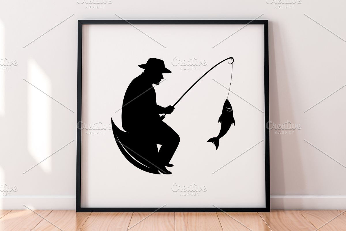 Fishing Silhouette SVG, an Object Illustration by newminddesign (Photo 9 of 10)