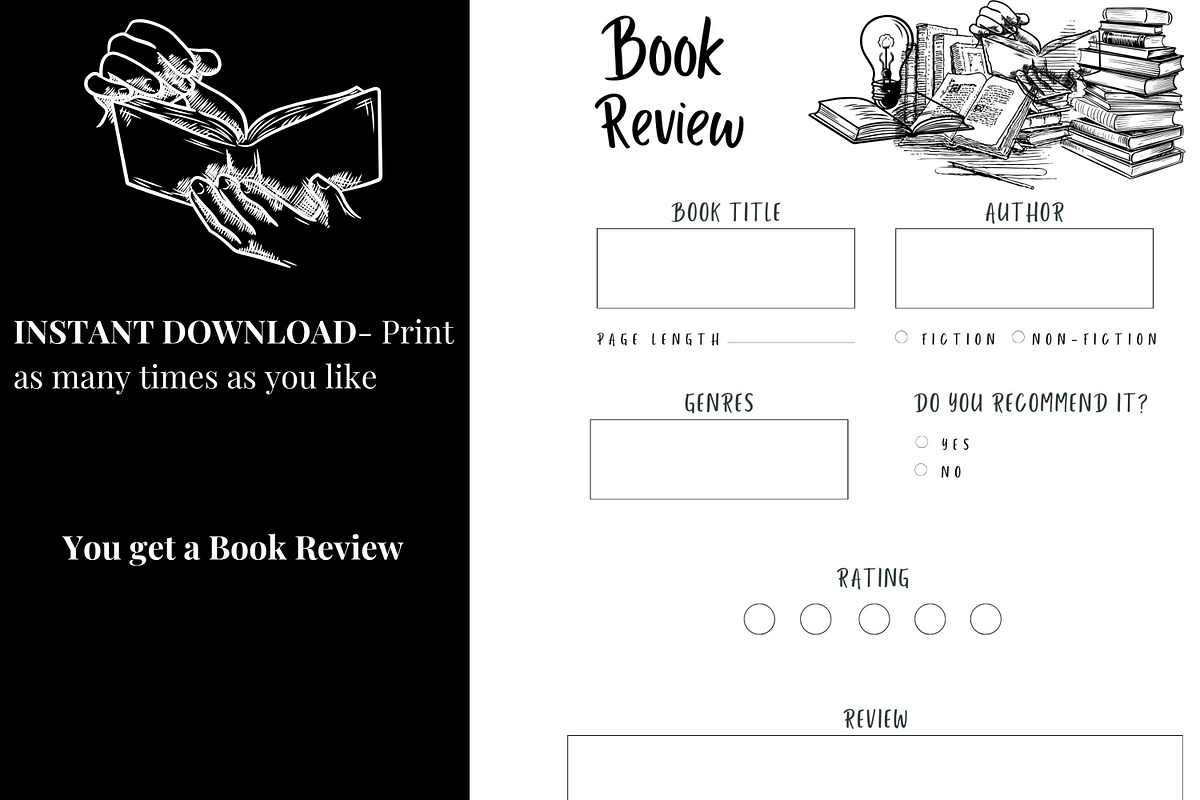 Ultimate Printable Reading Tracker, a Templates & Theme by 2 Nomazi (Photo 2 of 9)