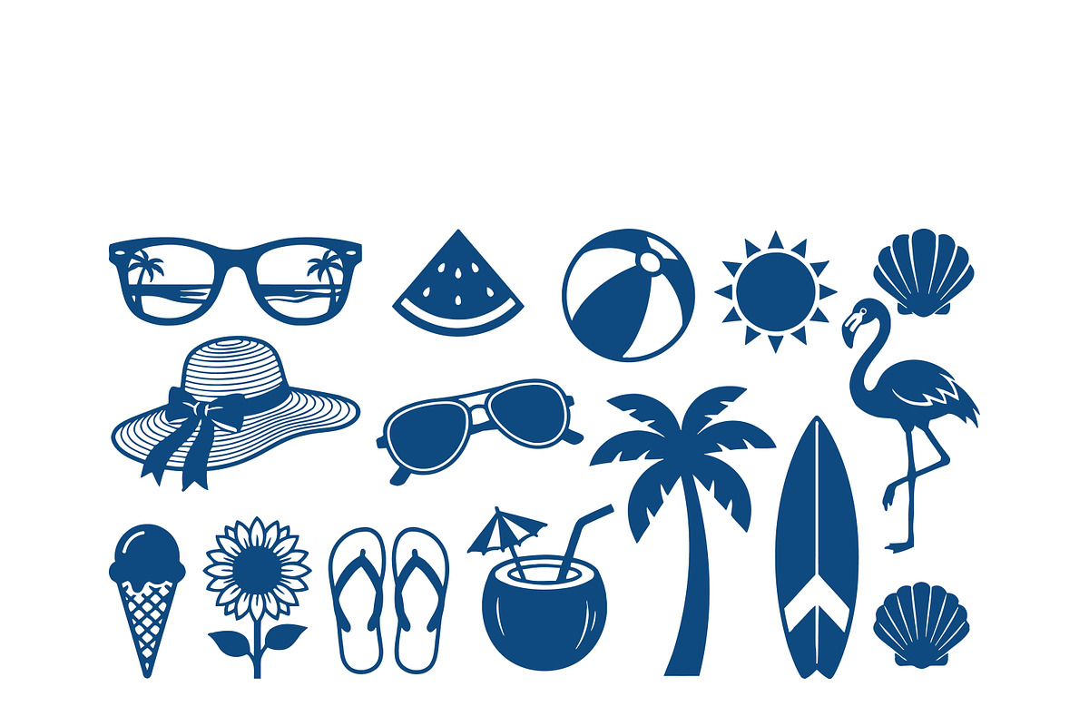 Summer Vibes Illustration Set, a Seasonal Illustration by CarWrap design (Photo 1 of 3)