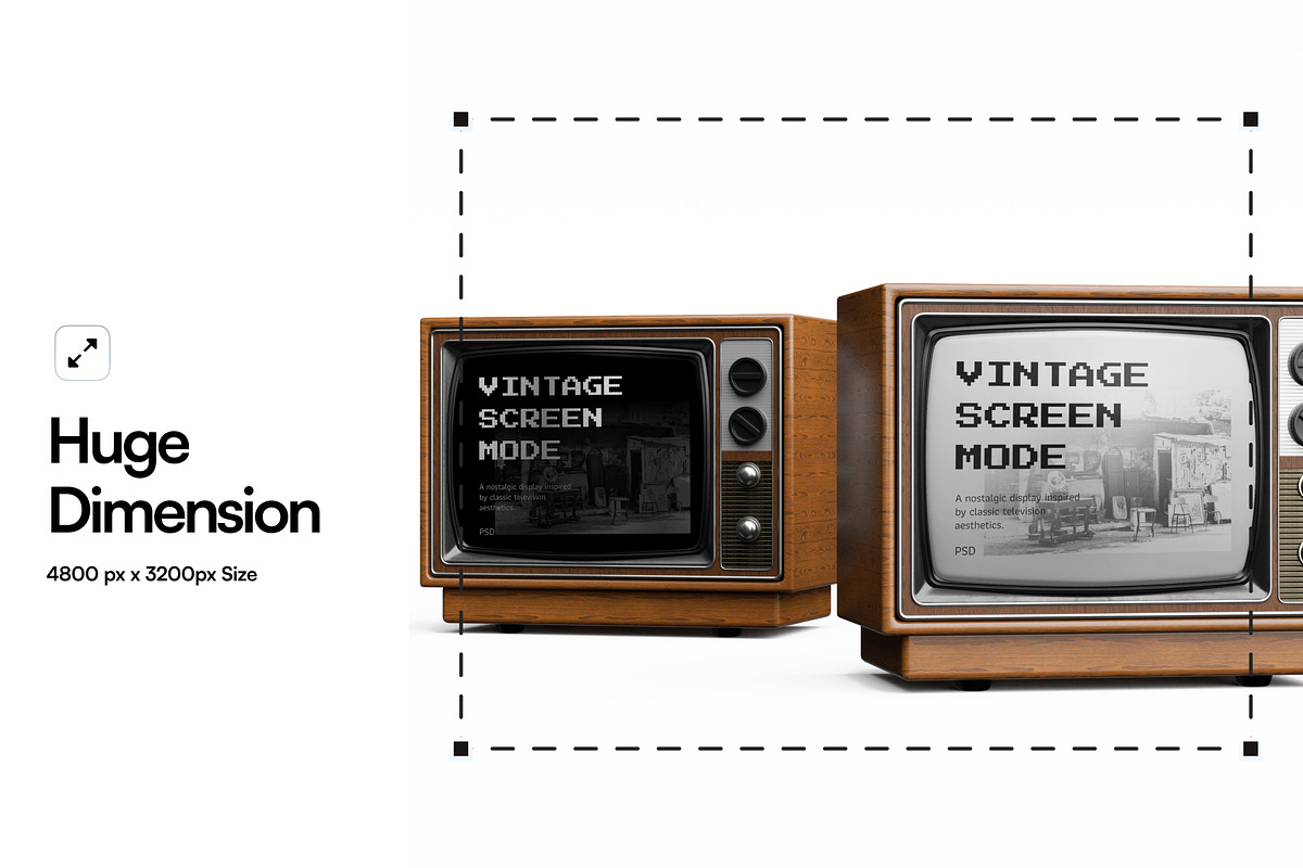 Retro TV Mockup, a Mockup by SLAB! Design (Photo 2 of 6)